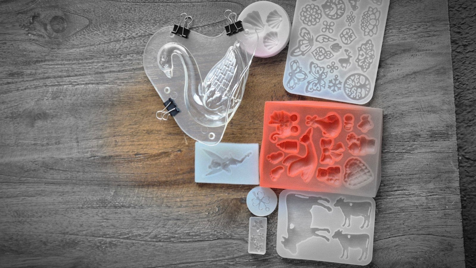Siliconen mallen voor knutselen en decoratie, Dieren, Meerkleurig, Ophalen of Verzenden, Zo goed als nieuw