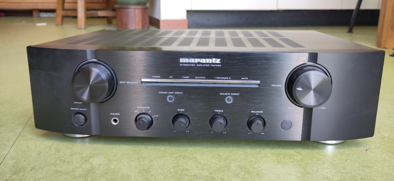 Marantz PM7003 versterker, Zo goed als nieuw, 60 tot 120 watt, Stereo, Ophalen