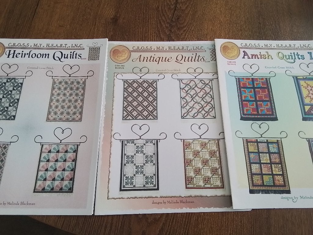 3 borduurpatronen van quilts, van cross my heart, Ophalen of Verzenden, Zo goed als nieuw, Handborduren, Patroon