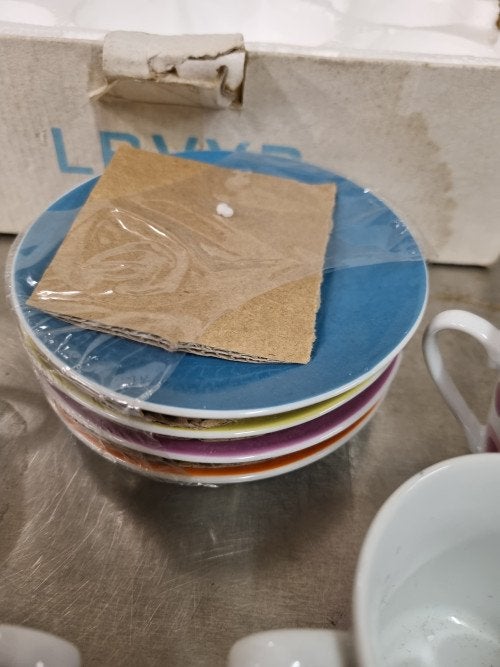espressokopjes en schotels nieuw vintage, Ophalen of Verzenden