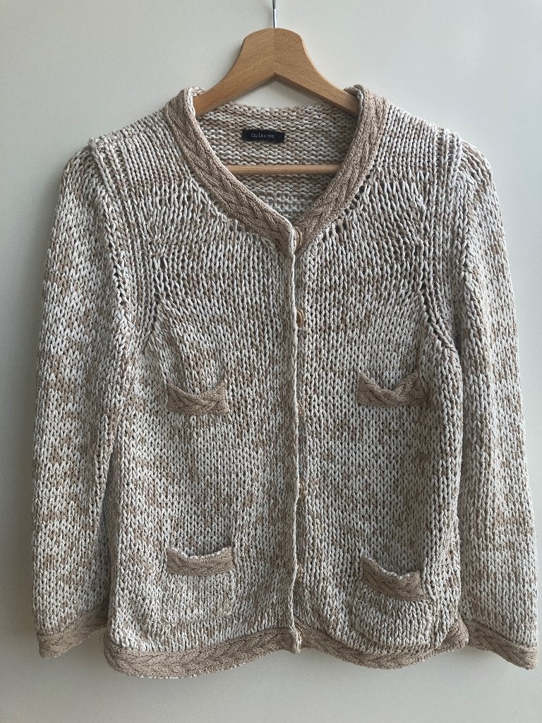 Wit - beige vest van Claudia Strater mt. XS/S, Kleding | Dames, Beige, Ophalen of Verzenden, Zo goed als nieuw, Claudia Sträter