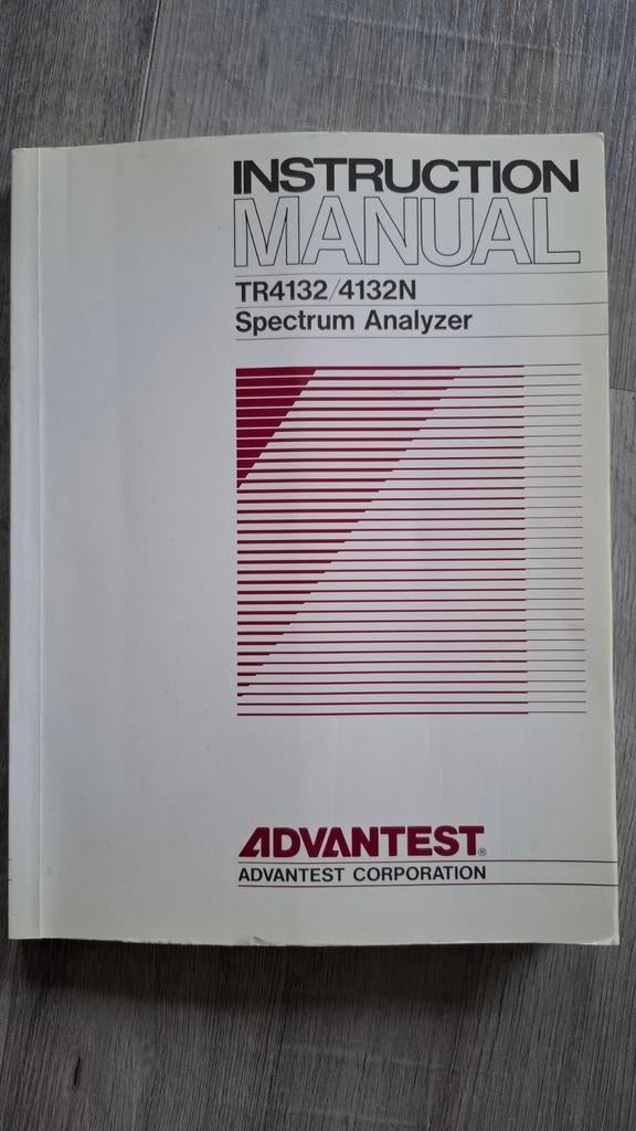 Advantest instructies manual spectrum analyzer TR4132 ..42, Ophalen of Verzenden