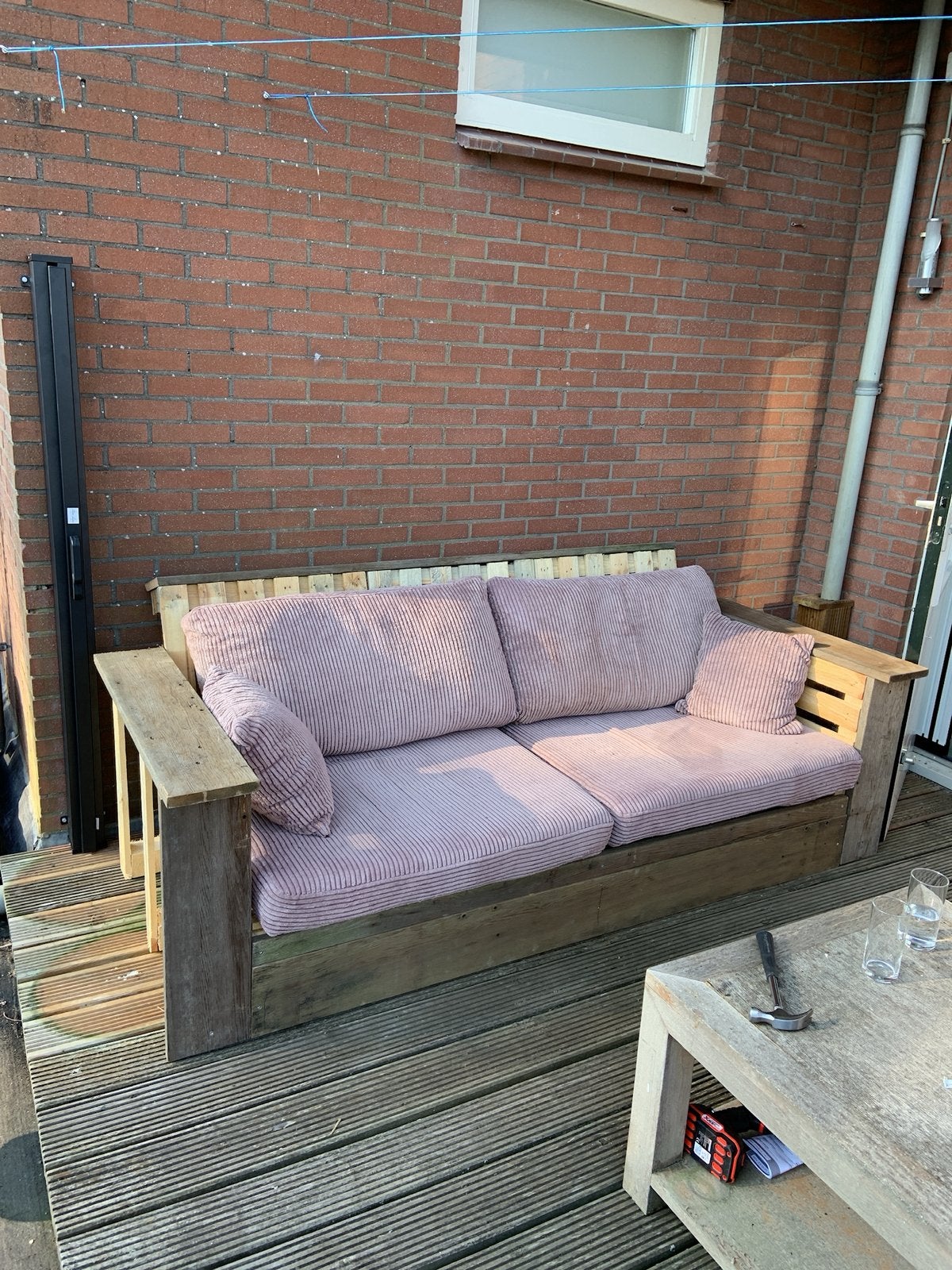 Loungekussens voor palletbank, Ophalen, Gebruikt, Paars, Loungekussen