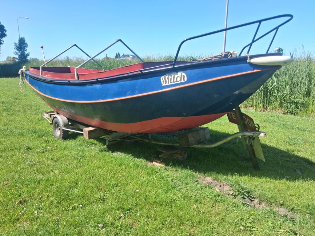 Stalen Beenhakker sloep, Watersport en Boten, Ophalen of Verzenden, Staal, Benzine, Buitenboordmotor