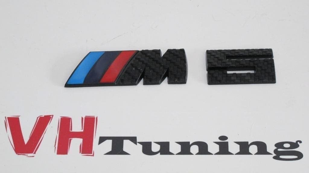 BMW M5 line 3D logo zelfklevend 13CM metaal carbon zwart, Auto diversen, Tuning en Styling, Ophalen of Verzenden