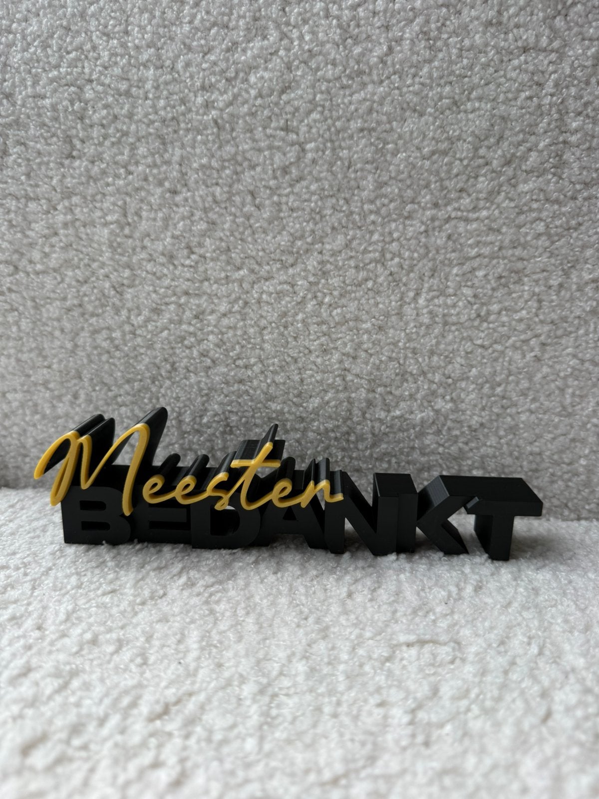 Meester bedankt, bordje (3D geprint), Ophalen of Verzenden, Nieuw