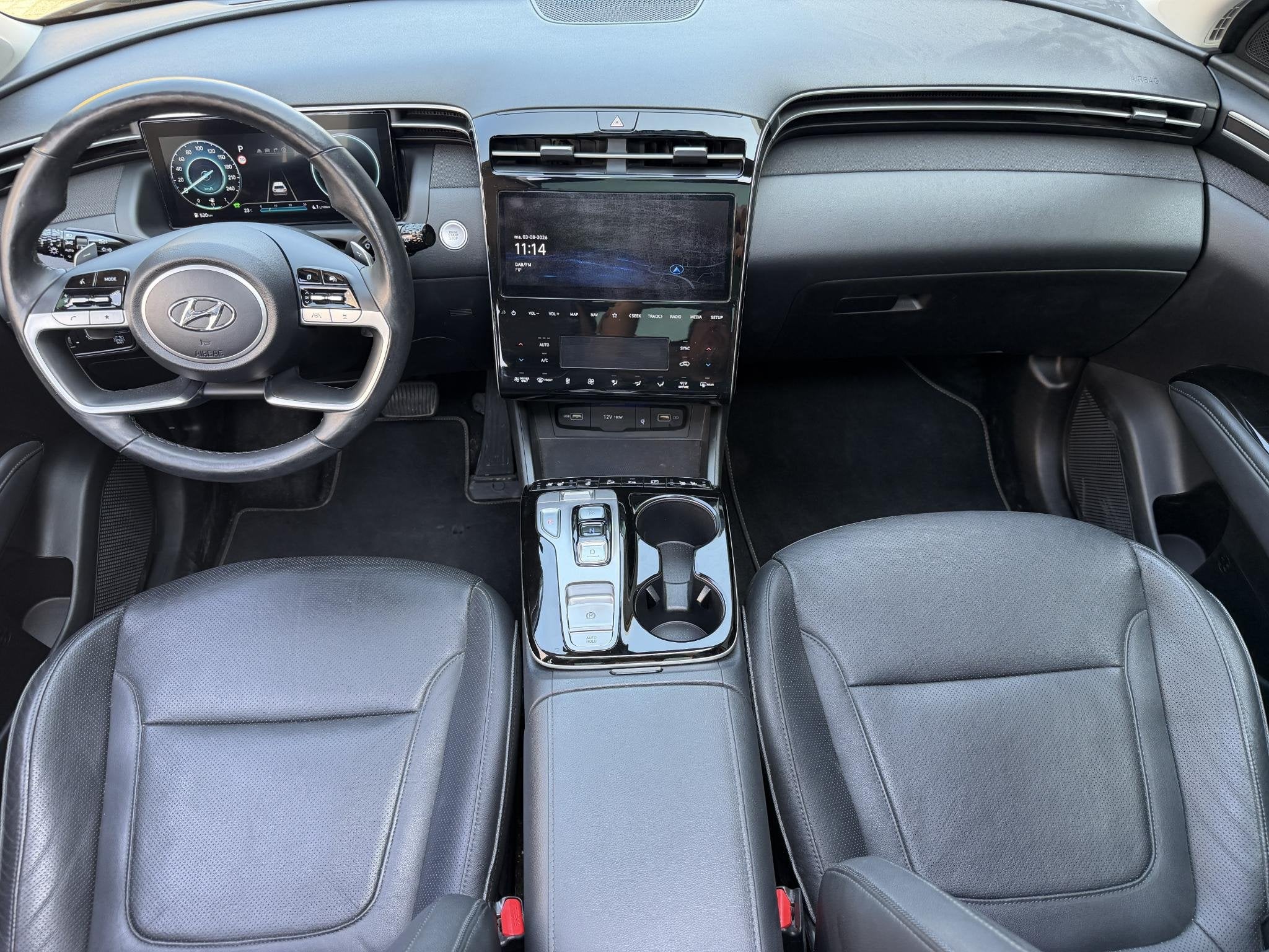 Hyundai Tucson 1.6 T-GDI HEV 230pk Premium Sky / Schuif Kant, Auto's, Gebruikt, Euro 6, 4 cilinders, 1650 kg