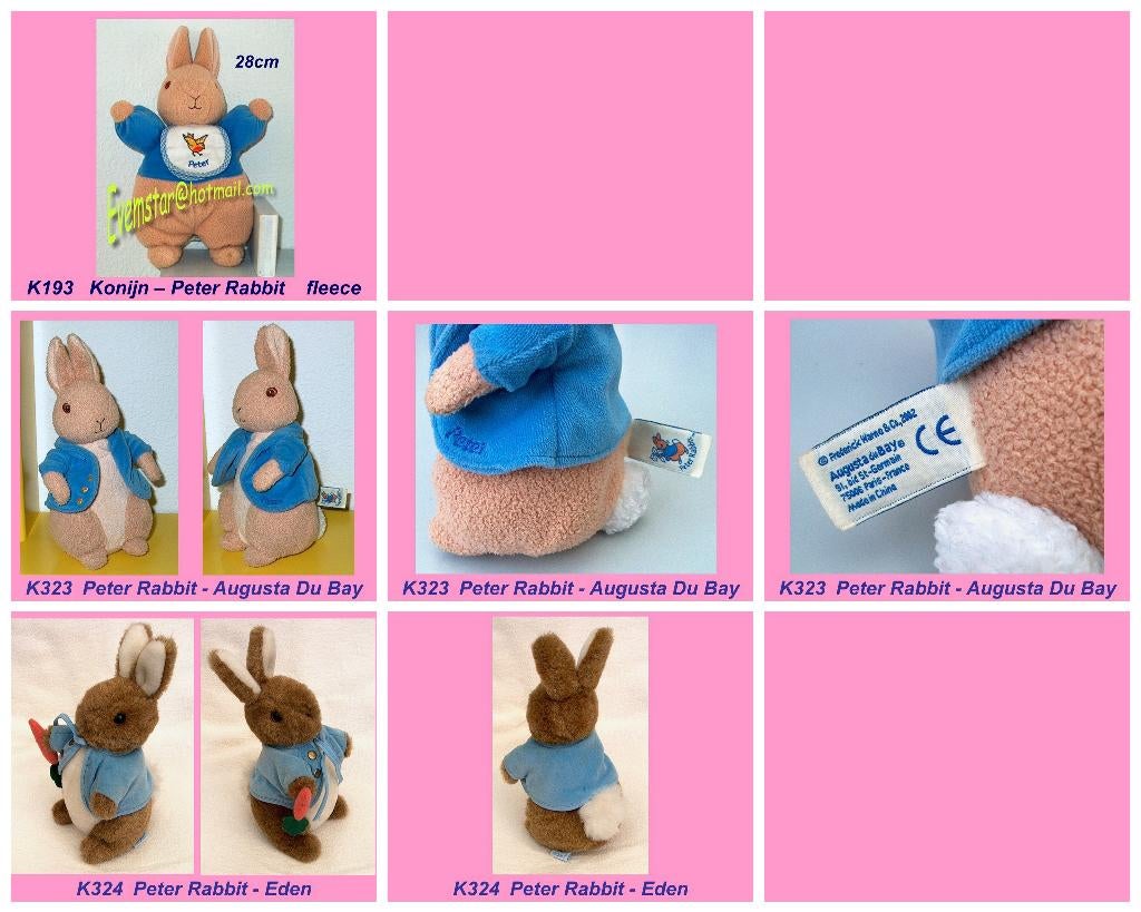Konijn Konijntje Beatrix Potter Peter rabbit, Kinderen en Baby's, Ophalen, Zo goed als nieuw, Konijn