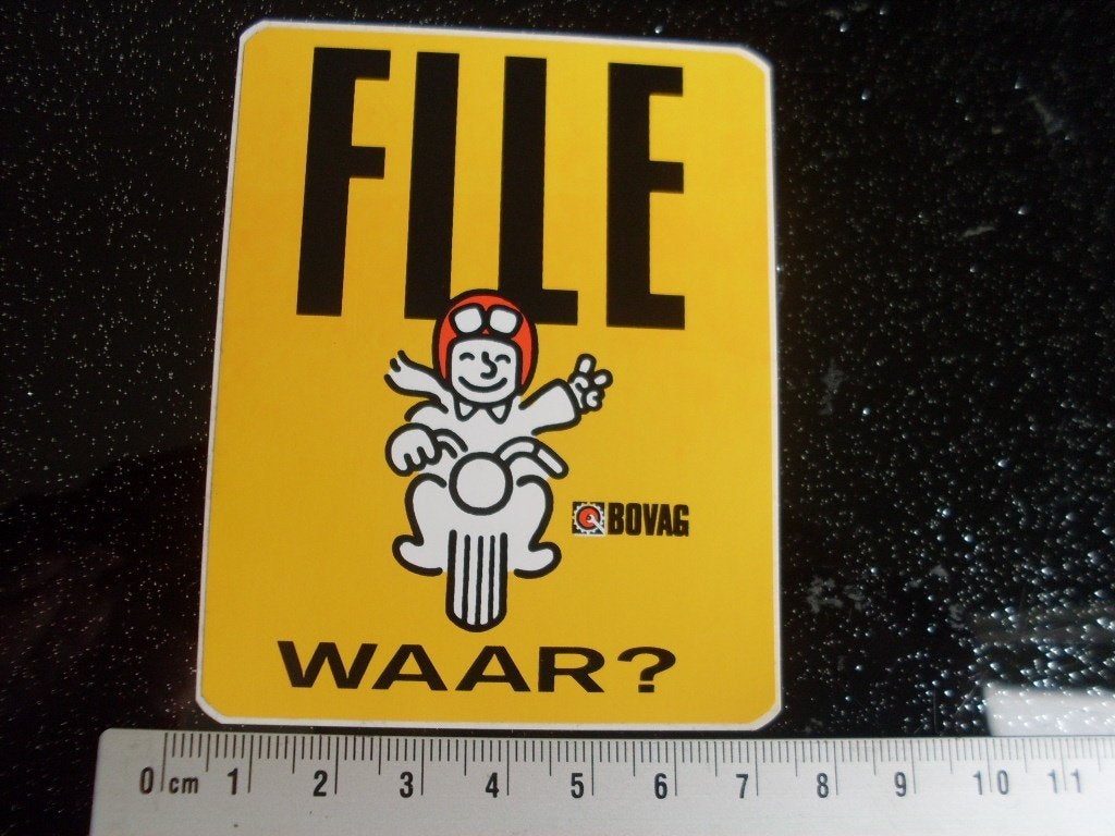 sticker file? waar? bovag logo motorrijden motoren, Verzenden, Zo goed als nieuw, Auto of Motor