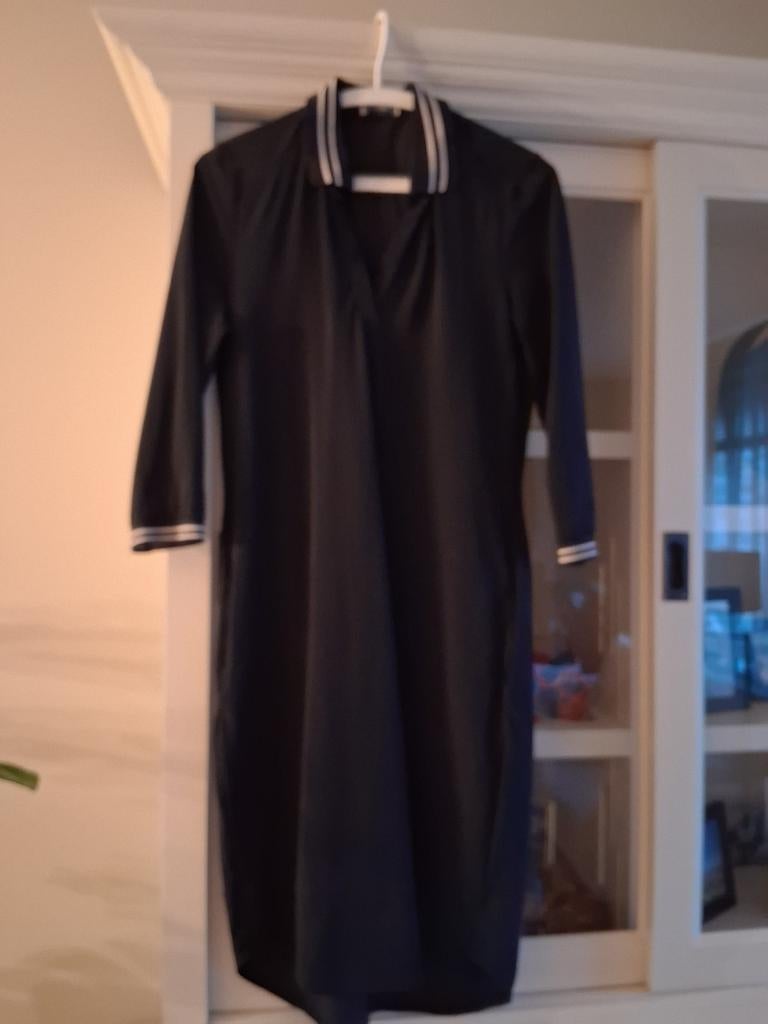 Anna Blue jurk  travelstof maat 36, Kleding | Dames, Jurken, Ophalen of Verzenden, Zo goed als nieuw, Maat 36 (S), Blauw