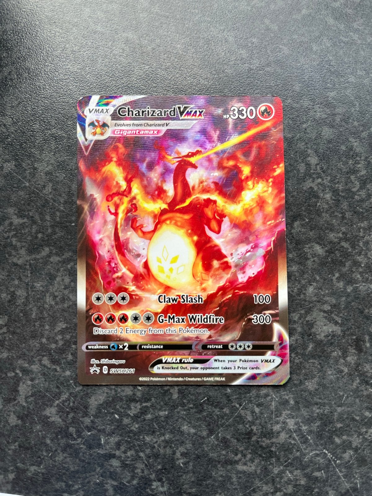 Charizard VMAX, Ophalen of Verzenden, Gebruikt, Losse kaart, Foil