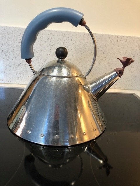 Alessi fluitketel, Theepot/fluitketel, Gebruikt, Zilver, Ophalen of Verzenden