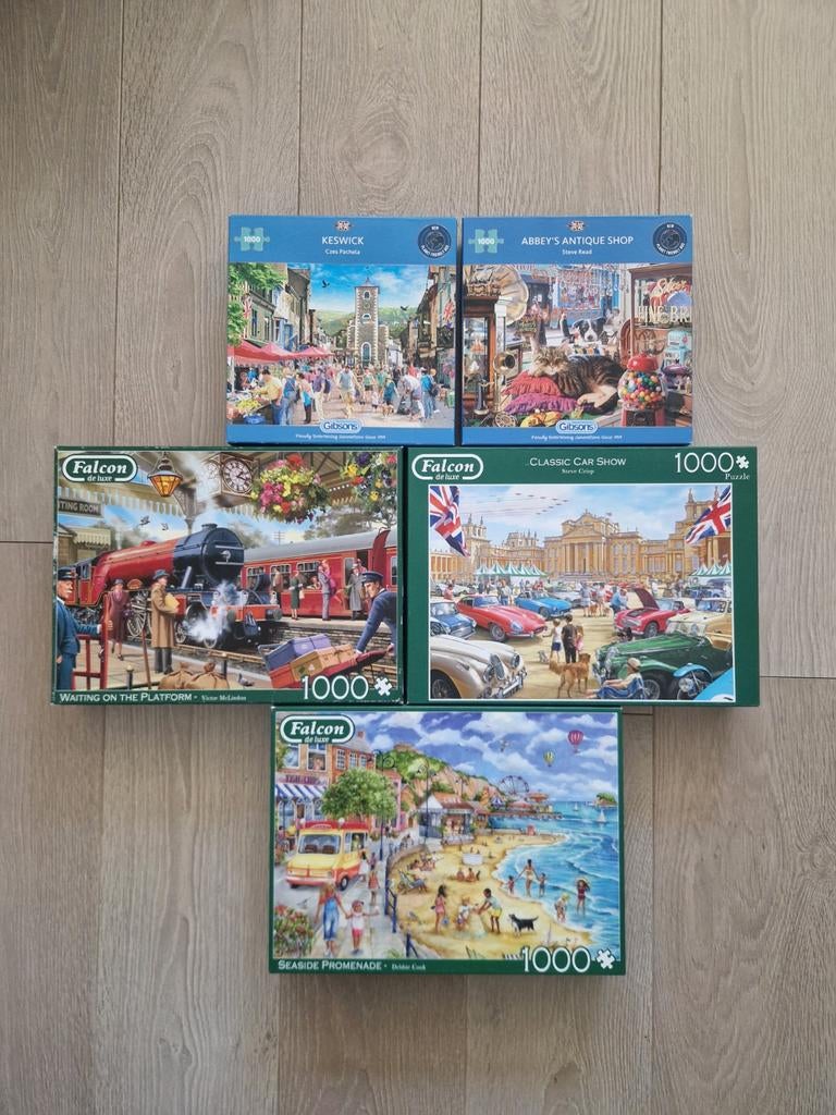 Falcon en Gibsons puzzels, Hobby en Vrije tijd, Denksport en Puzzels, Ophalen of Verzenden, 500 t/m 1500 stukjes, Zo goed als nieuw