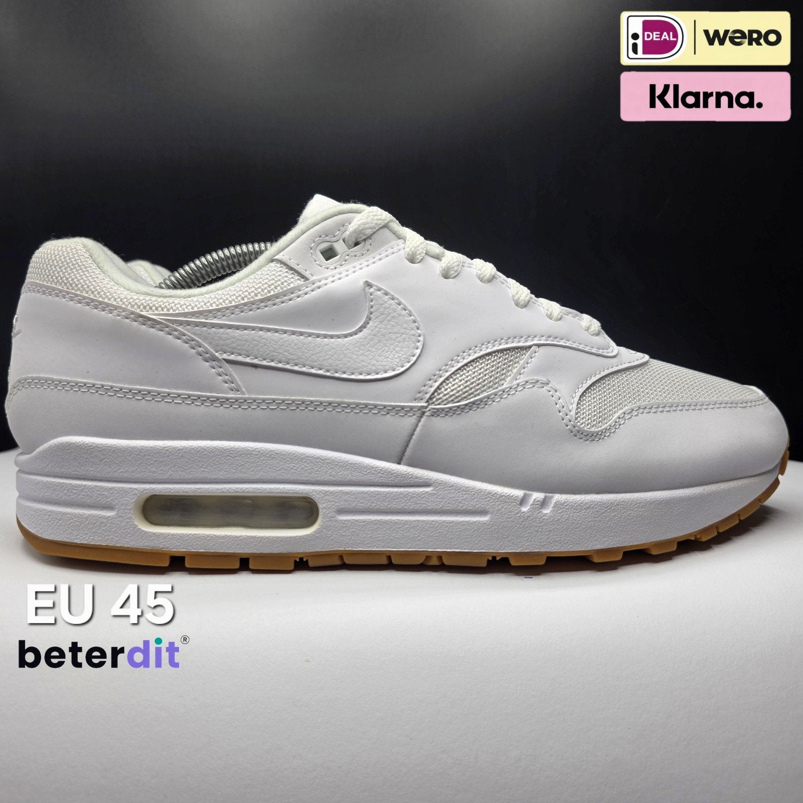 Nike Air Max 1 'White Gum Sole'
Maat: 45, Nike air max, Wit, Ophalen of Verzenden, Nike