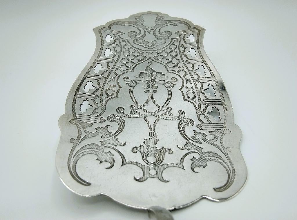 Zilveren visschep, E. M. Holthe, Trondheim, Noorwegen, 1846, Antiek en Kunst, Verzenden, Zilver