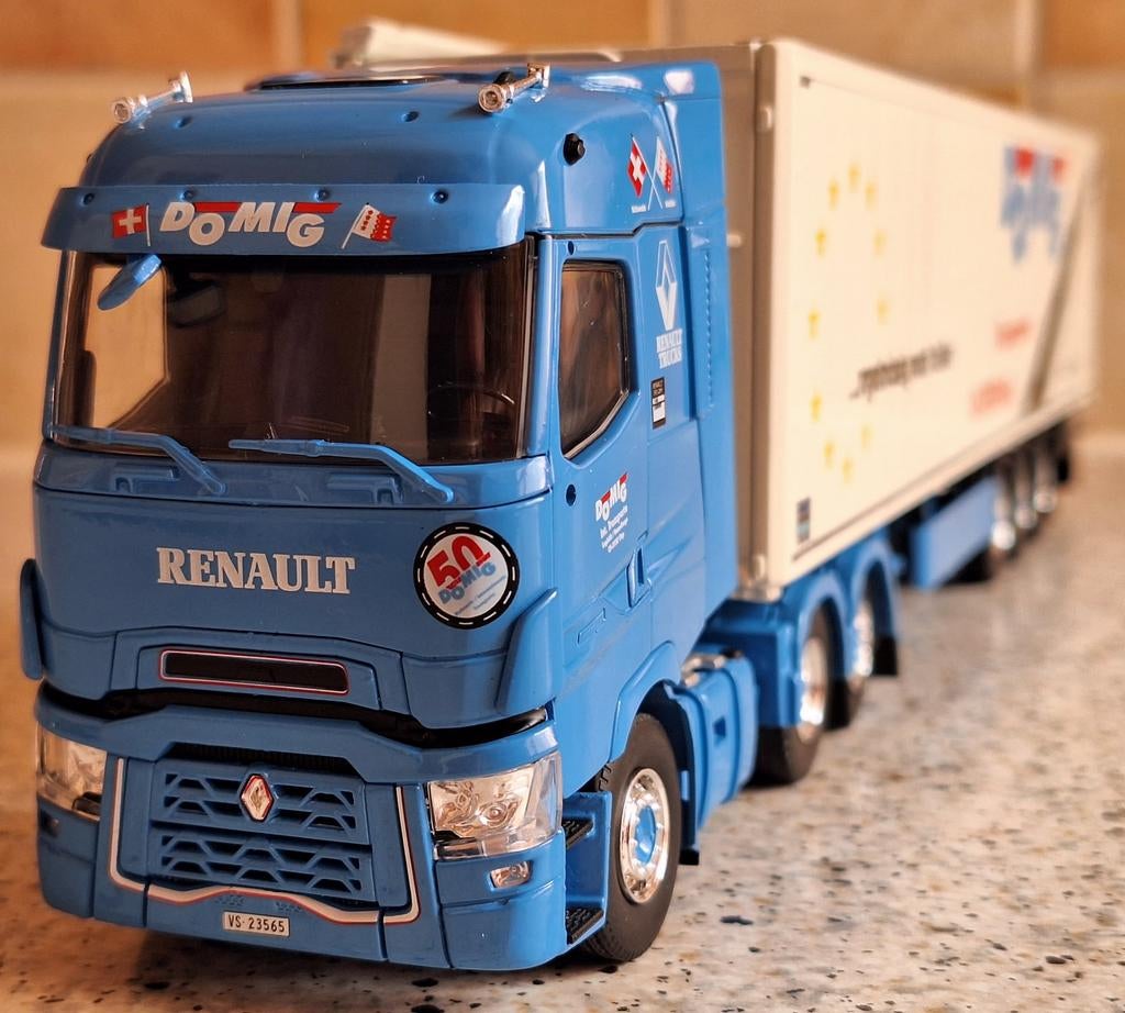 Renault T trekker met walkingfloor-oplegger "Domig - Visp", Ophalen of Verzenden, Nieuw, Bus of Vrachtwagen, Tekno