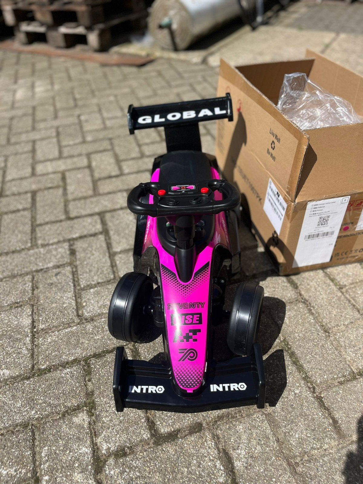 Nieuwe Roze Loopauto Formule 1 Raceauto voor Kinderen, Ophalen of Verzenden, Nieuw