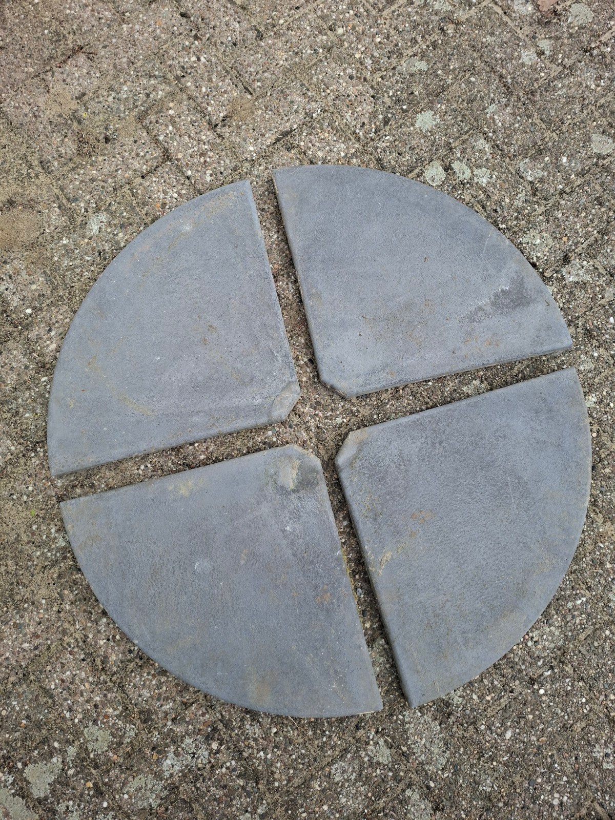 Balast tegels voor parasolvoet - set van 4, Tuin en Terras, Parasols, Ophalen, Gebruikt, Parasolvoet