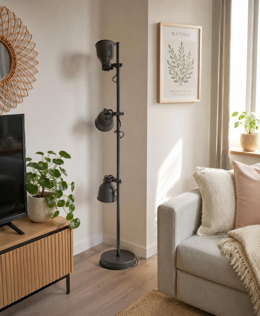 Hektar staande lamp, vloerlamp Ikea, Ophalen of Verzenden, Zo goed als nieuw, Overige materialen, 150 tot 200 cm