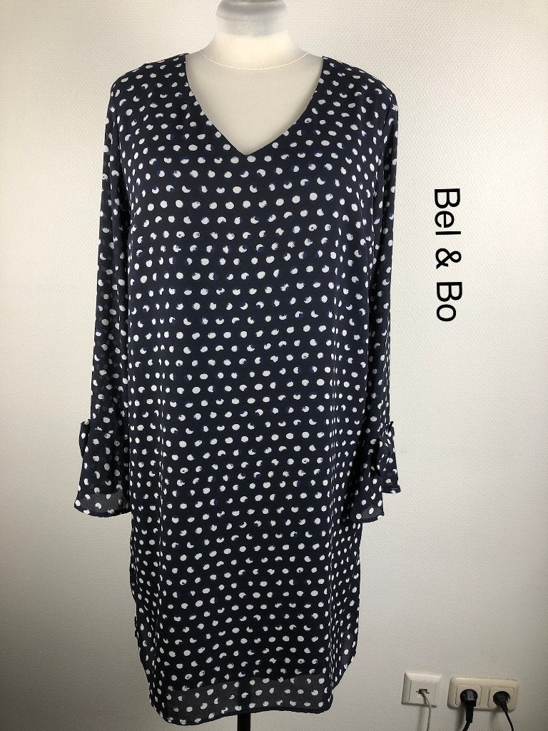 Bel & Bo Jurk  (mt: 44) HL/8931, Kleding | Dames, Blauw, Bel & Bo, Maat 42/44 (L), Ophalen of Verzenden
