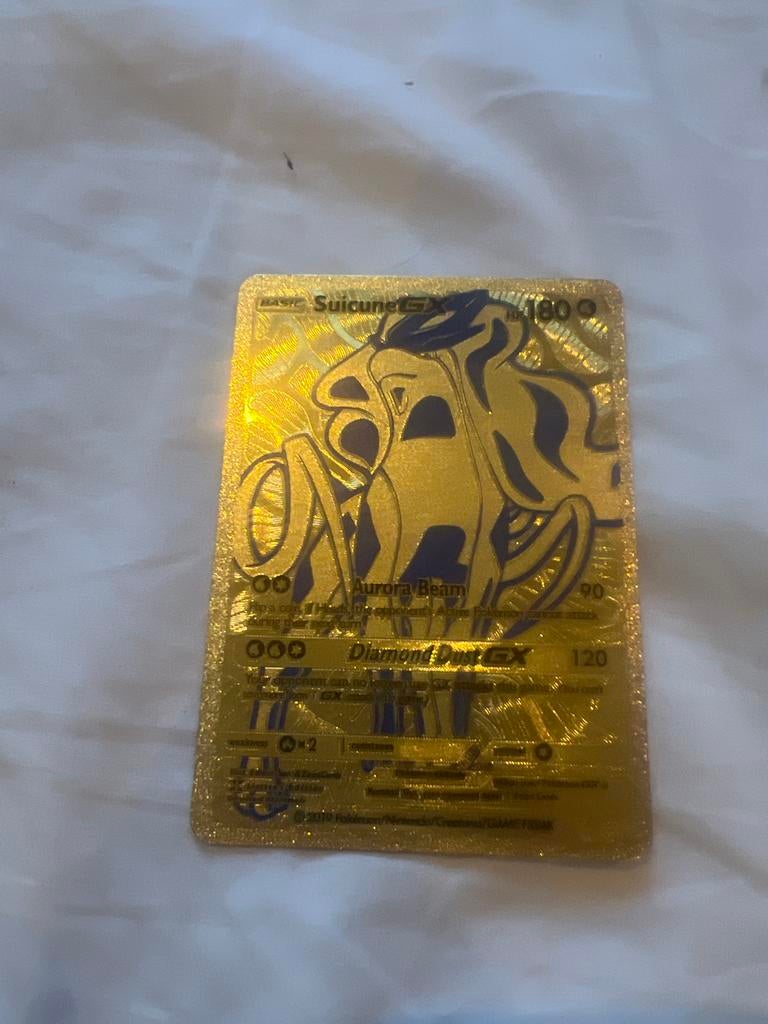 Suicune GX Gouden Pokémon Kaart - Foil Editie 2019, Ophalen, Zo goed als nieuw