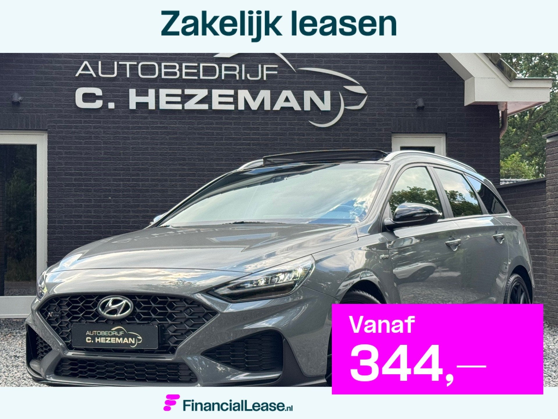 Hyundai I30 Wagon 1.5 T-GDi 160PK MHEV N Line NARDO GREY PAN, Voorwielaandrijving, Dealer onderhouden, Gebruikt, Zwart