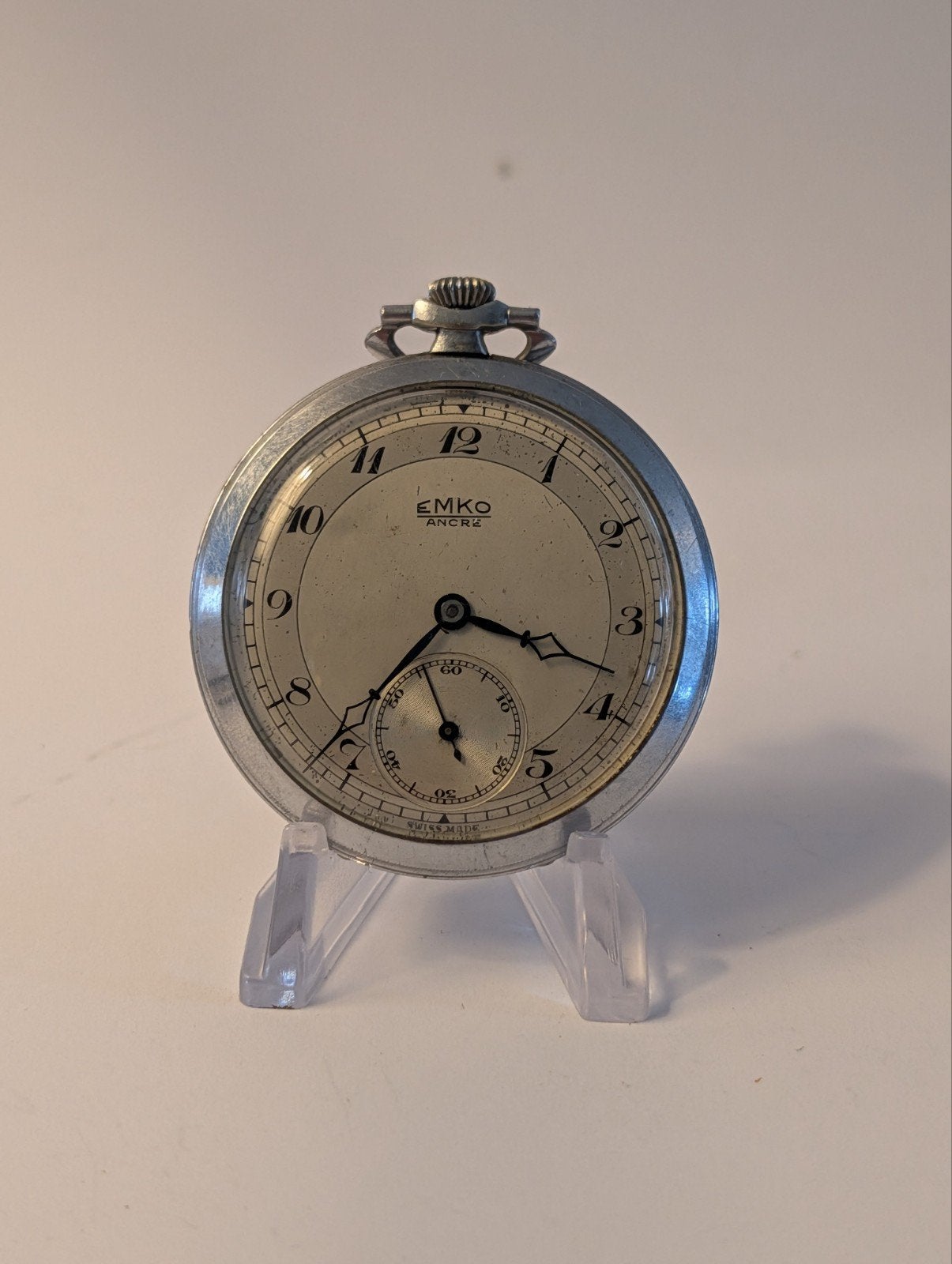 Vintage Lanco Ancre zakhorloge, Overige merken, Zakhorloge, Staal, 1930 tot 1960