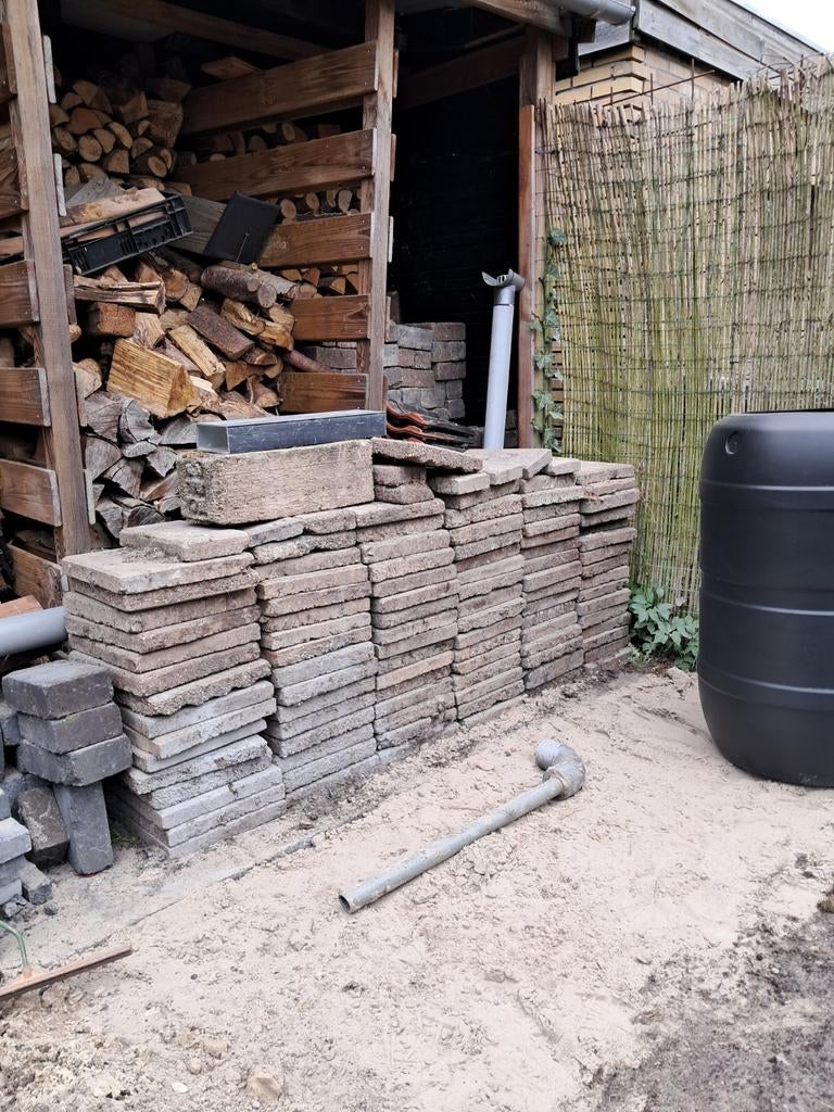 Betontegels 30x30, Ophalen, Gebruikt, Beton, Terrastegels