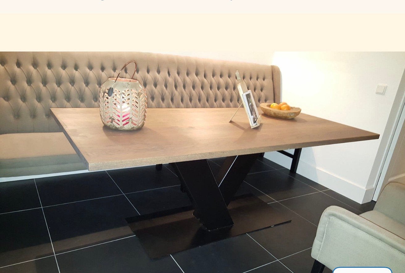 Eettafel rustiek eiken, Ophalen, Zo goed als nieuw