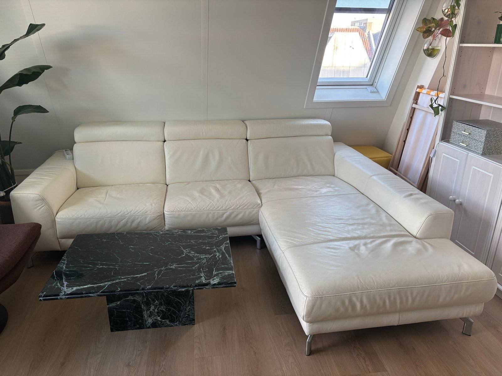 Leren Hoekbank Wit - Ruim en Comfortabel