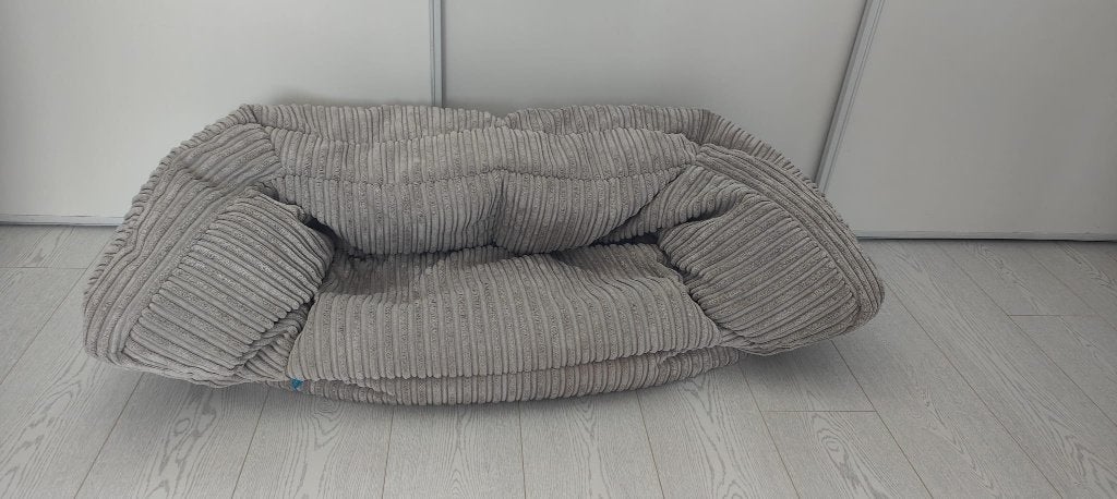 Victor Zitzakbank (Big Bertha/Lounge Pug) Vlekvrij&Rookvrij, Ophalen, Zo goed als nieuw, Beige, Overige typen