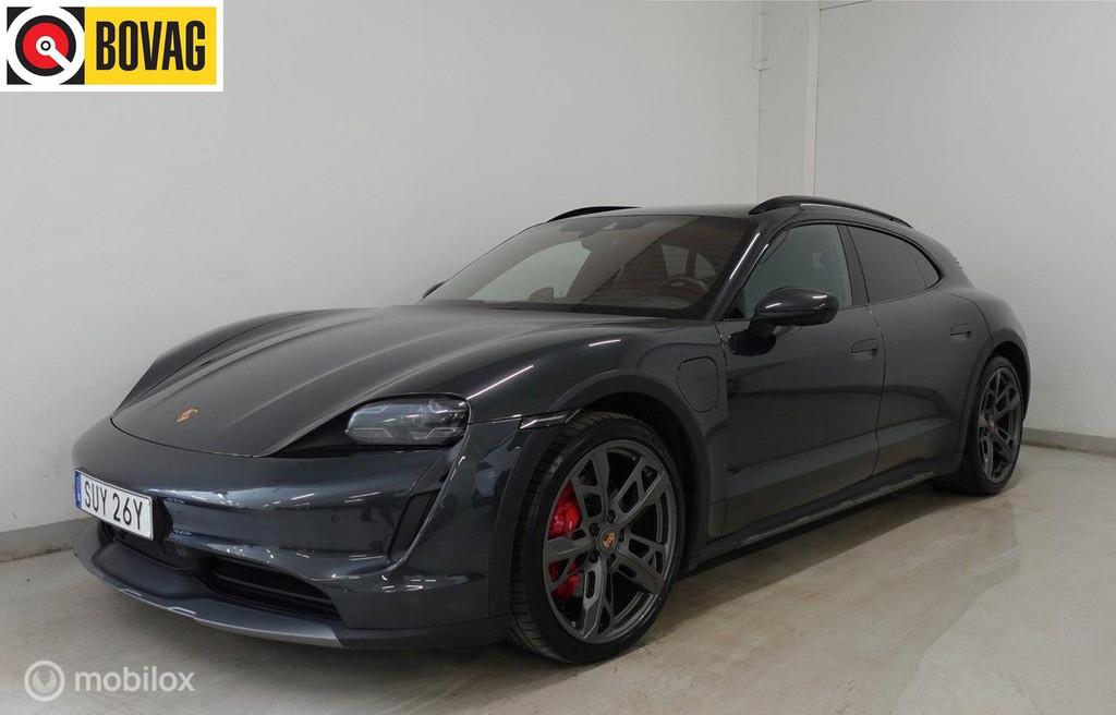 Porsche Taycan Cross Turismo 4S 93 kWh pano Bose, HUD Night, Auto's, Porsche, 4 stoelen, 93 kWh, Leder, 489 pk