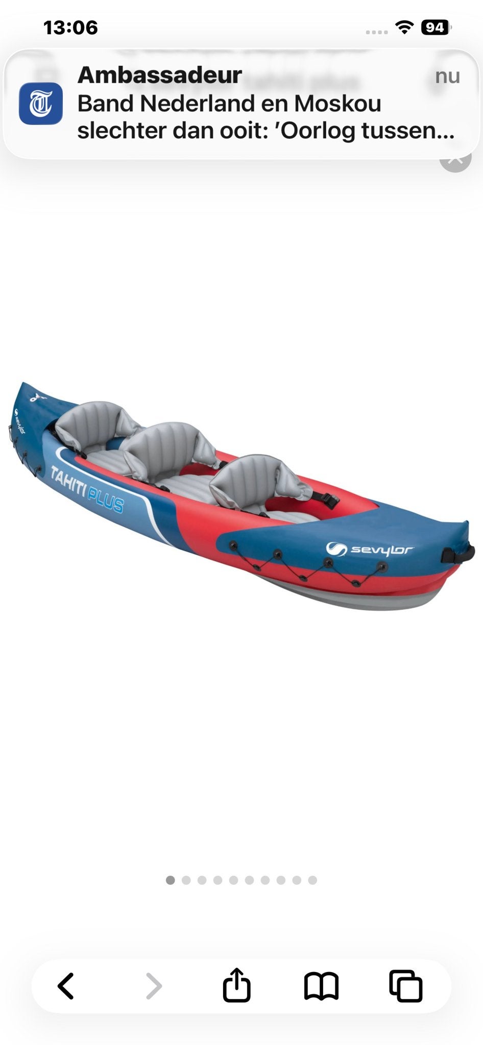 Sevylor Tahiti Plus Opblaasbare Kajak - 2+1 Persoons, Watersport en Boten, Kano's, Ophalen, Drie personen of meer, Kajak, Zo goed als nieuw