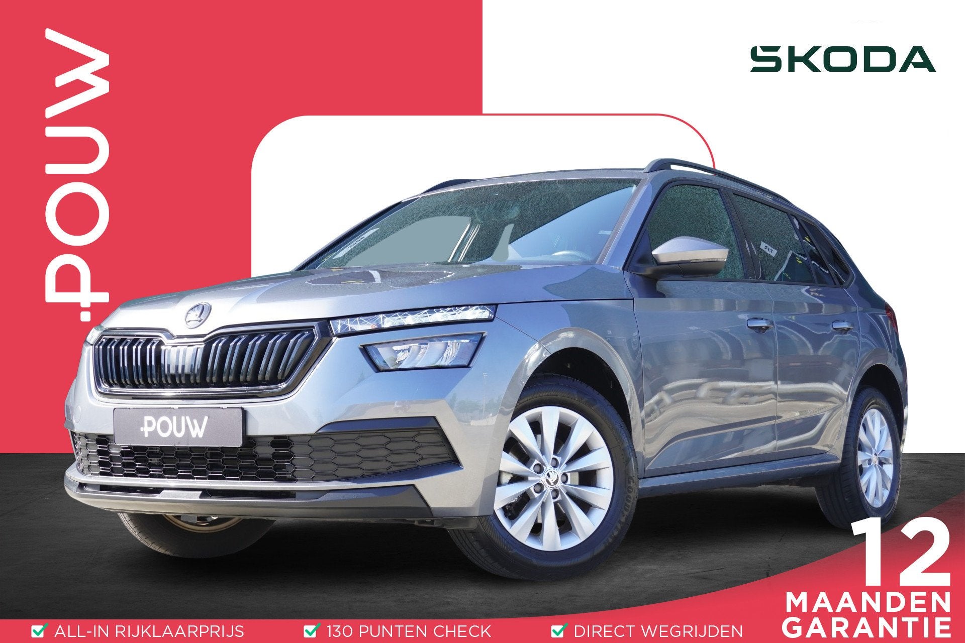 Skoda Kamiq 1.0 TSI 110pk Sport Business | Trekhaak | Apple, Auto's, 12 maanden, Gebruikt, Origineel Nederlands, Handgeschakeld