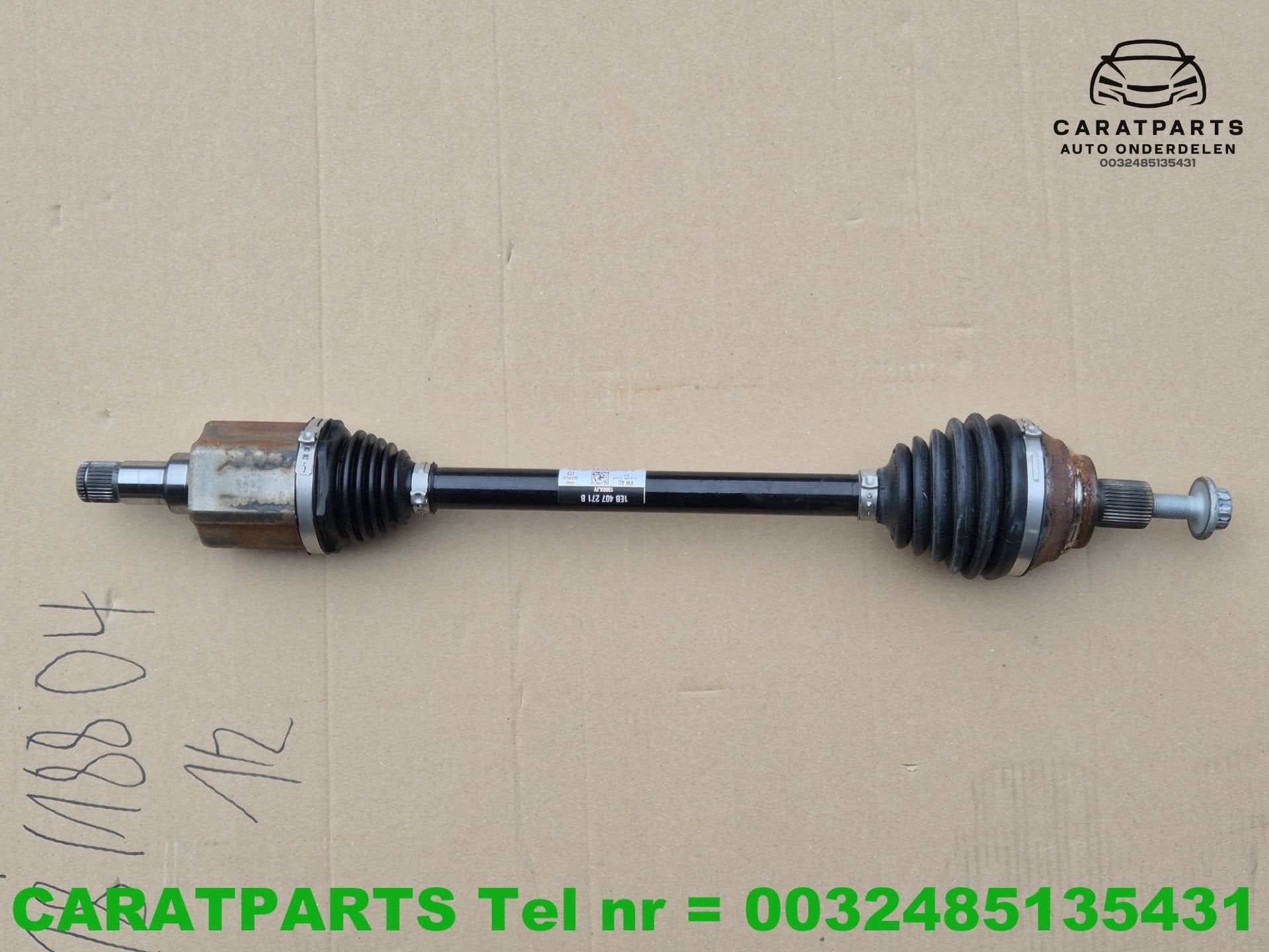 1EB407271B Audi Q4 E Tron aandrijfas ID7 kardan ID5 Enyaq, Gebruikt, Audi, AUDI AG, Auto-Union-Strasse 1
85045  Ingolstadt, DE