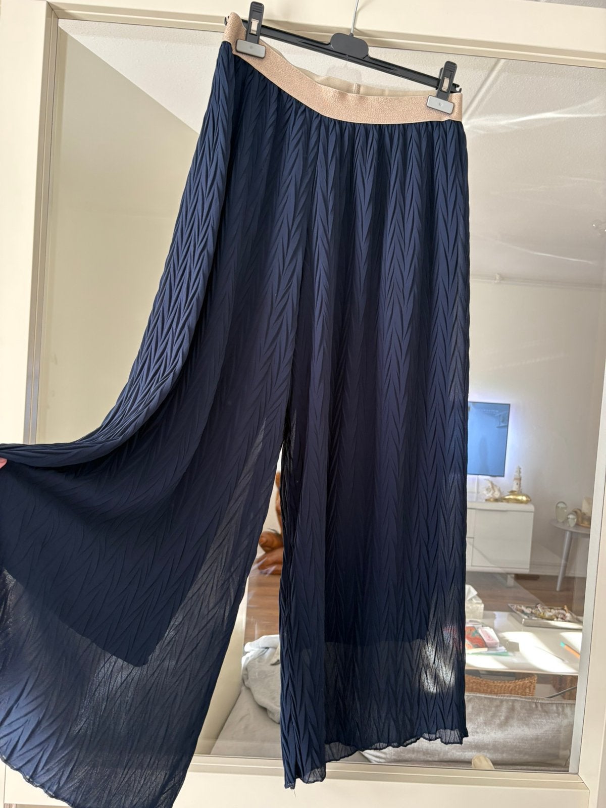Paprika broek, Kleding | Dames, Ophalen of Verzenden, Zo goed als nieuw, Blauw, Broek of Spijkerbroek