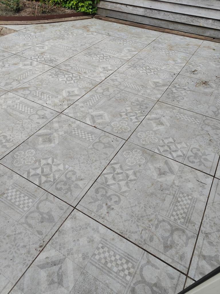 Keramische tegel GeoCeramica 60x60x4 Mosaik evoque grey, Tuin en Terras, Ophalen, Keramiek, Zo goed als nieuw, 10 m² of meer