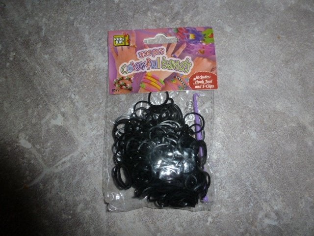 NIEUW 200 effen zwarte loom bandjes 5 zakjes voor 8,00, Ophalen of Verzenden, Nieuw