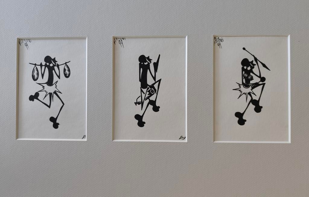 Kunstwerk Nesta Malawi 1999 - Uniek ingelijst design, Ophalen of Verzenden