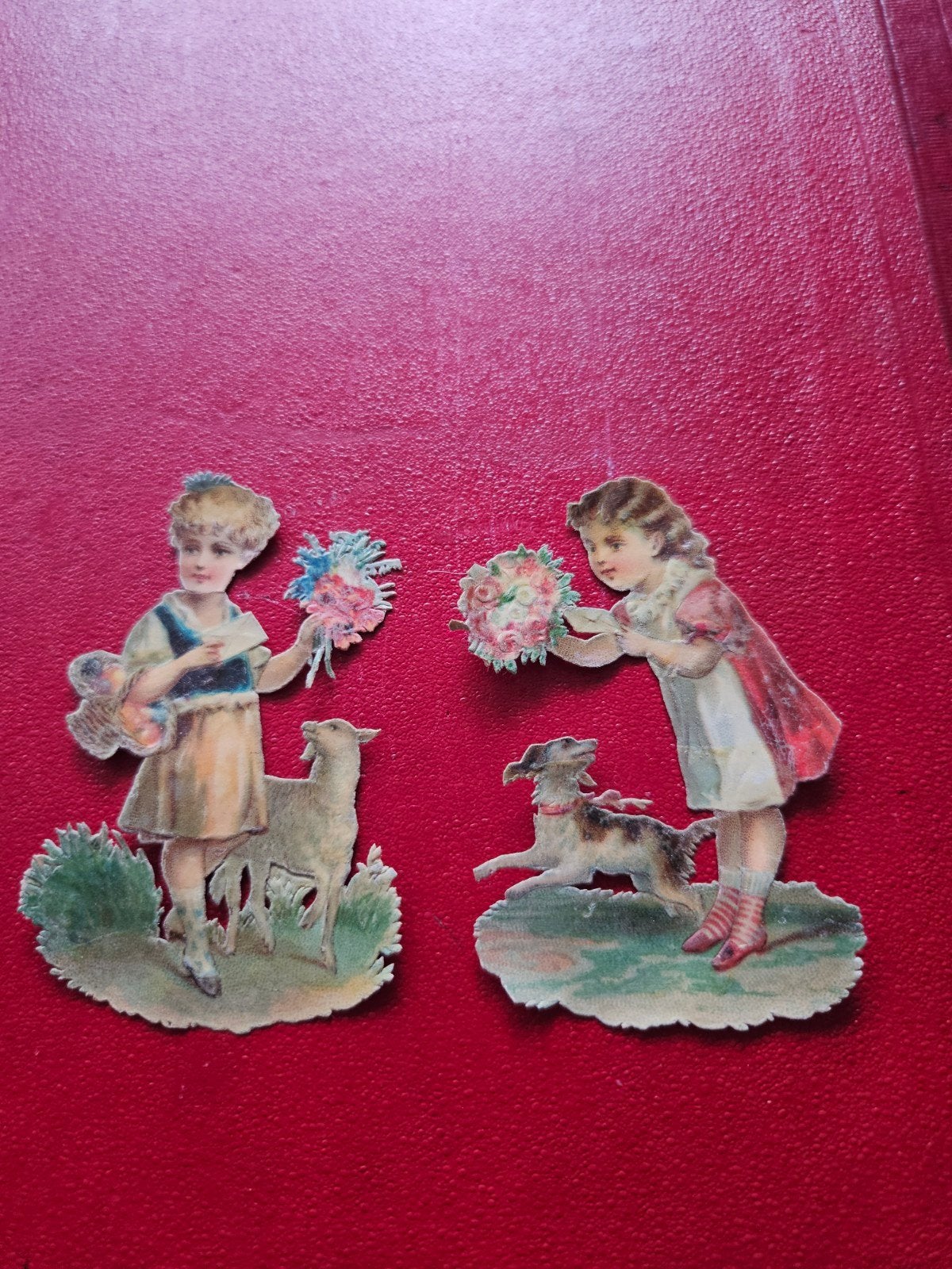 Antieke Victoriaanse poezie  Afbeeldingen - Kinderen & Diere, Ophalen of Verzenden