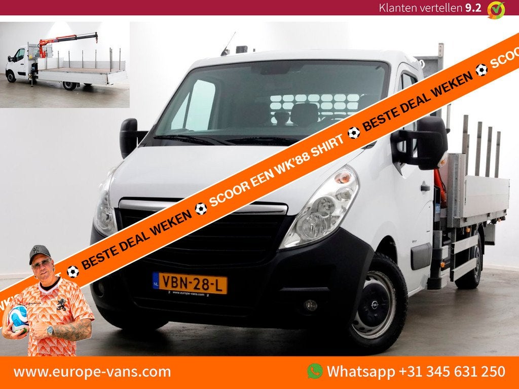 Opel Movano 2.3 CDTI 145pk E6 Open Laadbak + Kraan 08-2019, Auto's, Bestelauto's, Voorwielaandrijving, 145 pk, Gebruikt, Euro 6