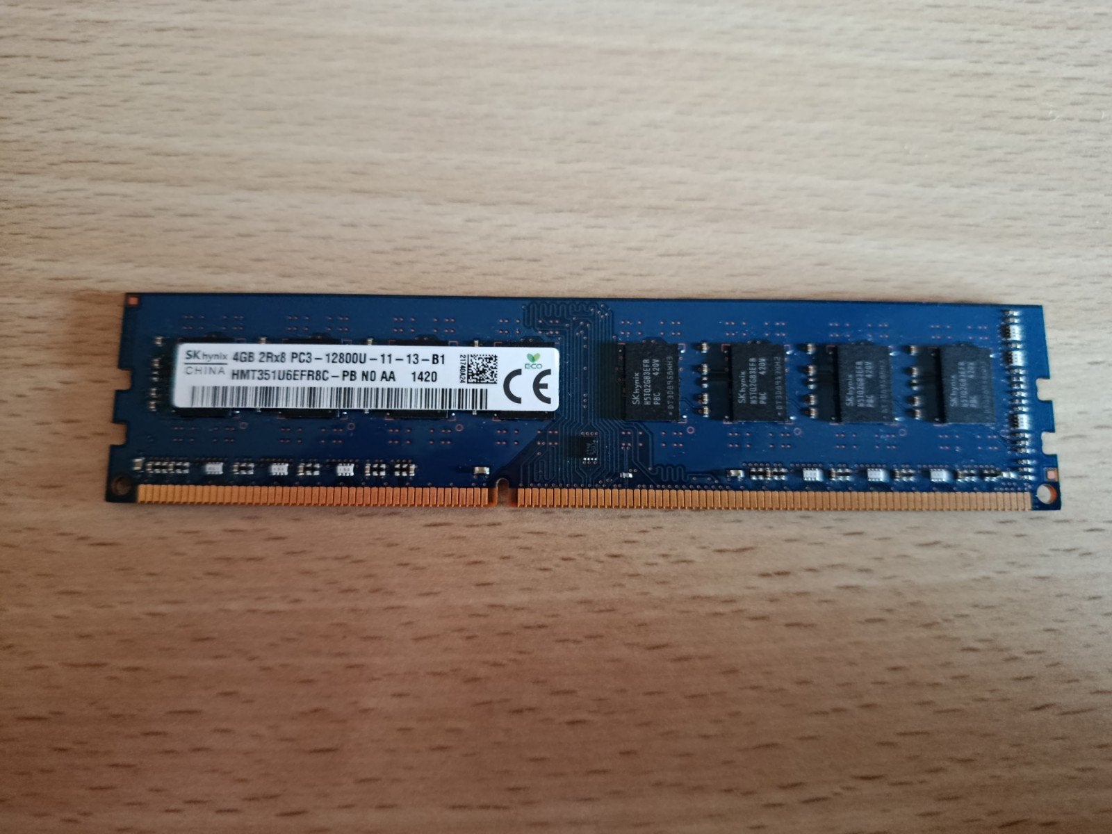 SK Hynix 4GB DDR3 RAM PC3-12800U Geheugenmodule, Gebruikt, Server, DDR3, Ophalen of Verzenden