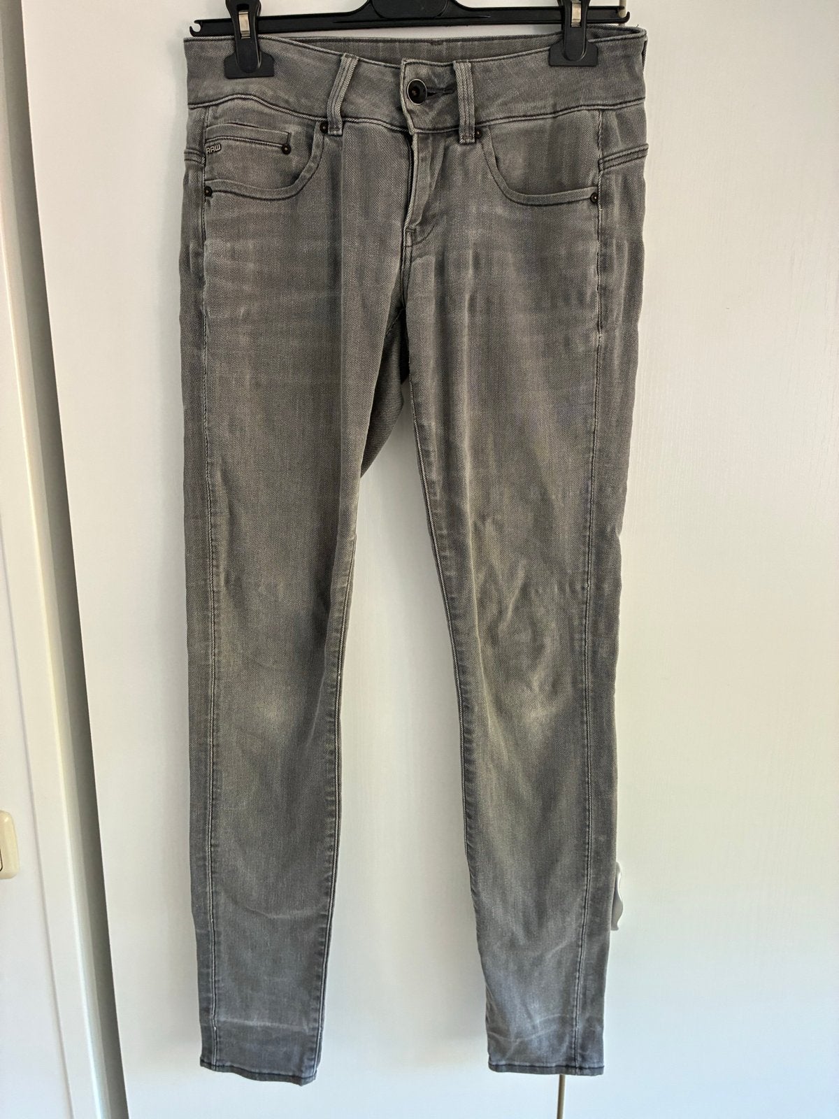 Leuke G-Star RAW Midge Cody Mid Skinny Jeans - Grijs W26 L32, Ophalen of Verzenden, Gedragen, Grijs, W27 (confectie 34) of kleiner