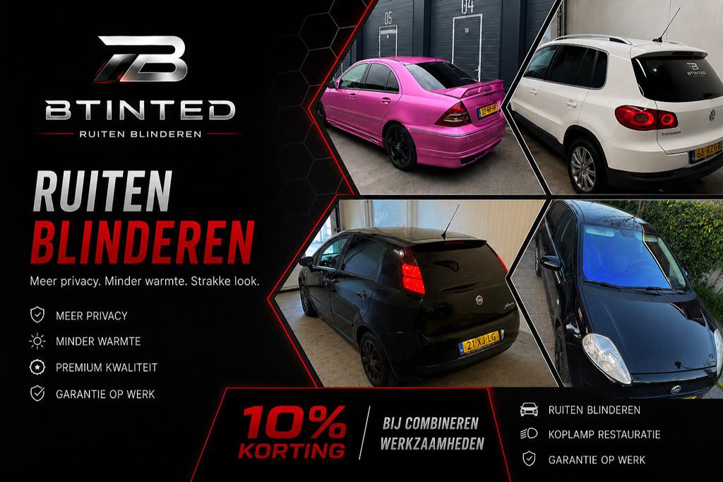 🌟 Ruiten Blinderen | Lampen Tinten & Smoken | BTinted, Garantie, Overige werkzaamheden
