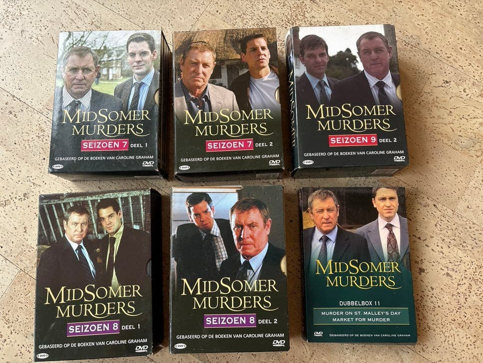 Midsomer Murders DVD Boxsets - Seizoenen 7, 8, 9 en Dubbelbo, Cd's en Dvd's, Nederlands, Ophalen of Verzenden, Inclusief doosje