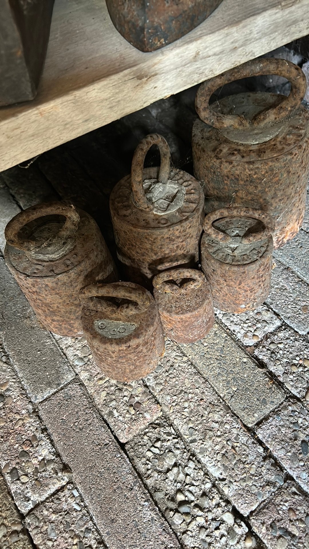 6 ijzeren gewichten, Antiek en Kunst, Antiek | Gereedschap en Instrumenten, Ophalen