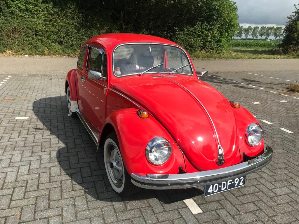Volkswagen 1300 1.3 1974 Rood, Auto's, 4 cilinders, Origineel Nederlands, Handgeschakeld, 832 kg