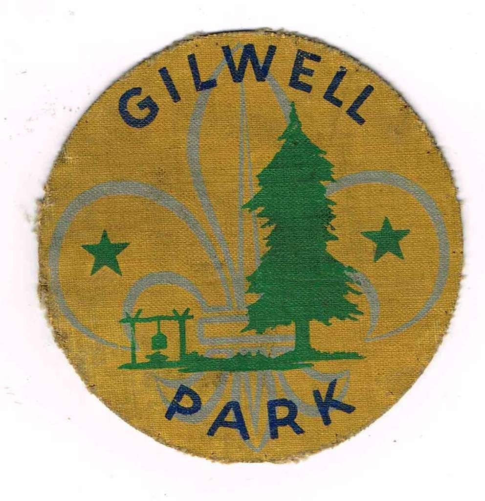 scouting oude badge GILWELL PARK. jaren '50, Verzamelen, Ophalen of Verzenden, Gebruikt, Embleem, Speld of Insigne