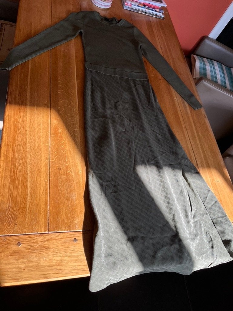 Groene Ted Baker maxi jurk, maat 1 = 36, Verzenden, Zo goed als nieuw, Maat 36 (S), Ted Baker