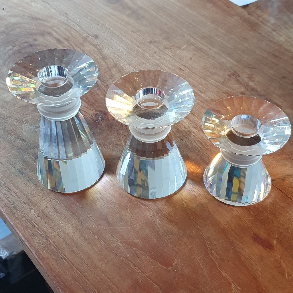 Swarovski kandelaar / kaarsenstandaard kolom, Ophalen, Zo goed als nieuw, Figuurtje